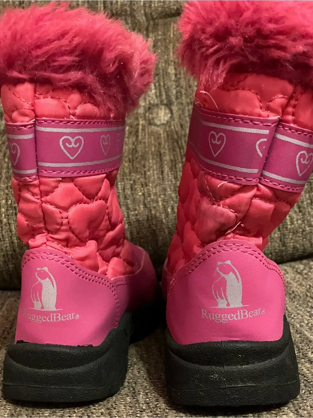 Rugged Bear Girls Hot Pink Snow Boots Size 7